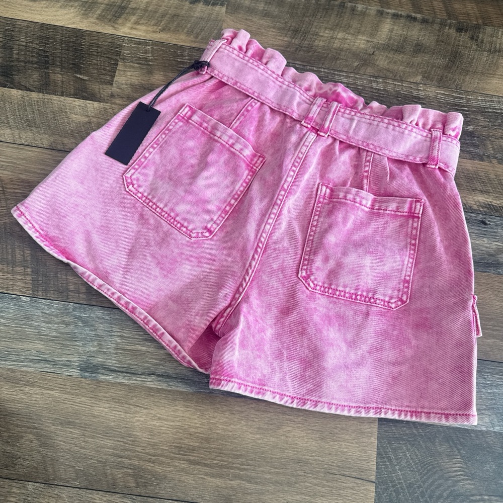 BLANK NYC | Small NWT Pink shorts with belt #tiedye - Picture 5 of 5
